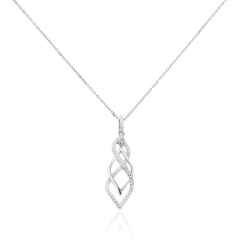Collier Malika Argent Blanc Oxyde De Zirconium - Colliers fantaisie Femme | Histoire d’Or