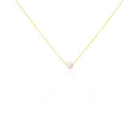 Collier Sissy Or Jaune Perle De Culture
