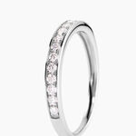 Demi Alliance Rhea Platine Blanc Diamant - Alliances Femme | Histoire d&rsquo;Or