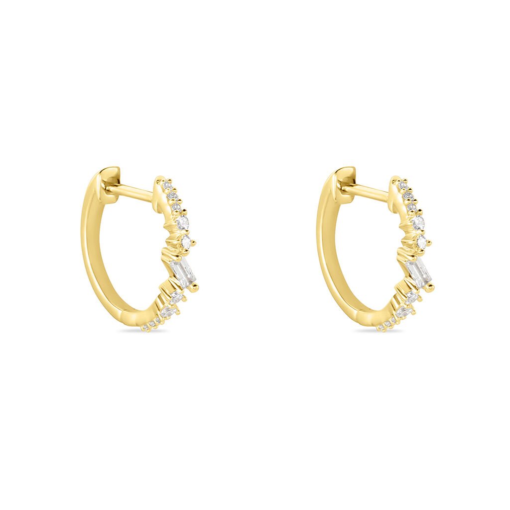 Créoles Joy Or Jaune Diamant - Boucles d'oreilles créoles Femme | Histoire d’Or