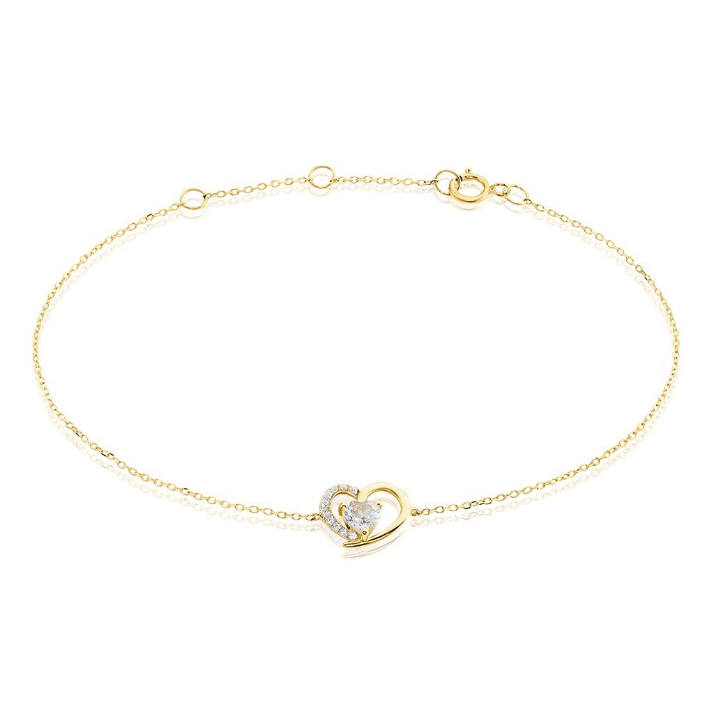 Bracelet Eliana Or Jaune Topaze Oxyde De Zirconium