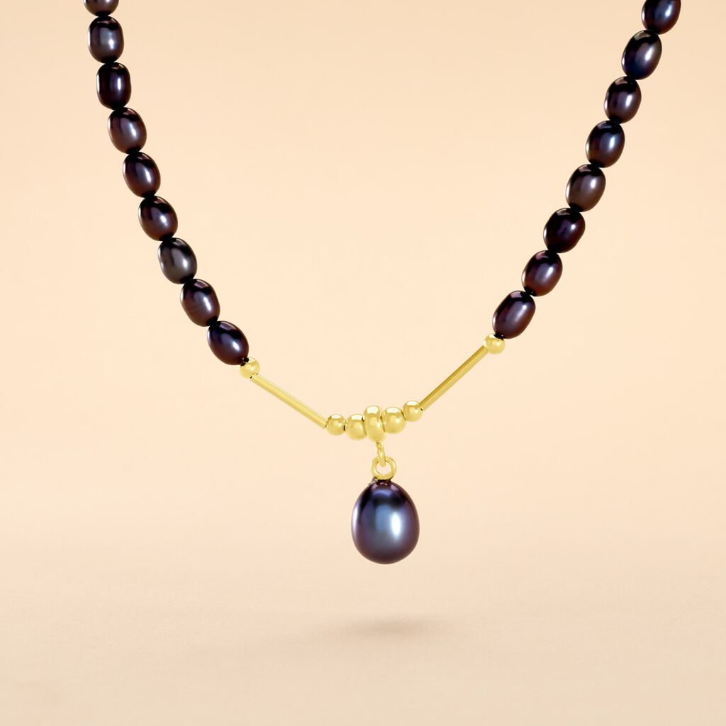 Collier Poire Or Jaune Perle De Culture - Ras de cou Femme | Histoire d&rsquo;Or
