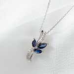 Collier Angie Or Blanc Saphir Diamant - Colliers Femme | Histoire d&rsquo;Or