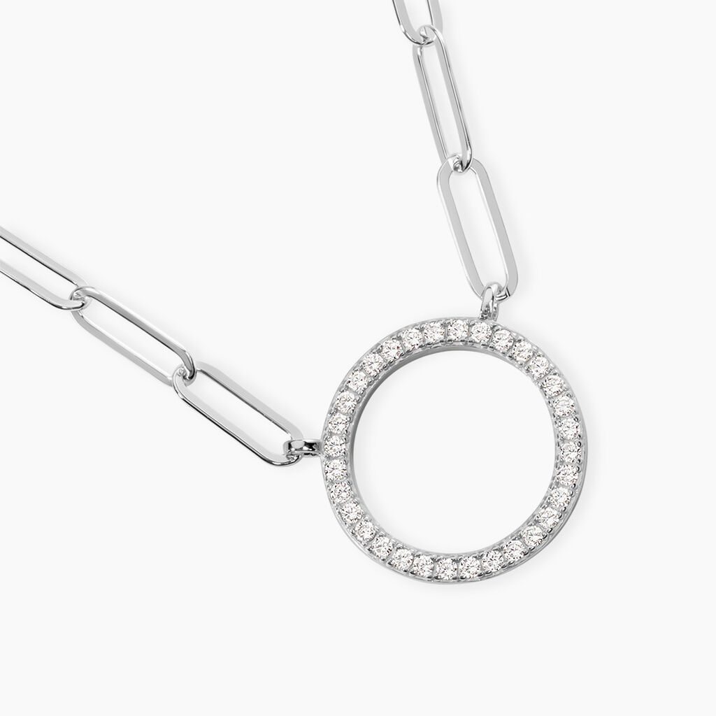 Collier Argent Sadoc Oxydes De Zirconium - Colliers Femme | Histoire d&rsquo;Or