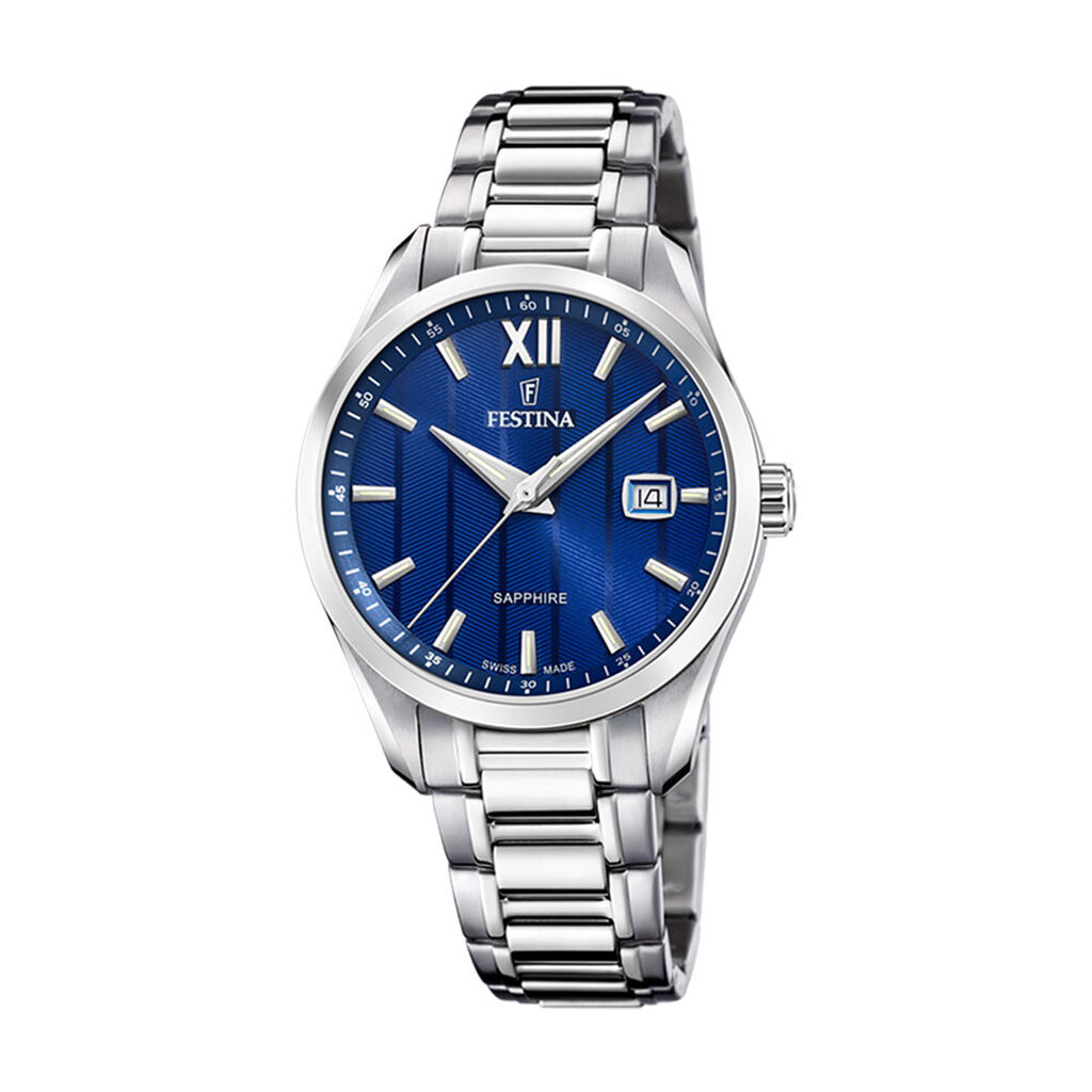 Montre Festina Swiss Made 37,5 Bleu London - Montres suisses Homme | Histoire d&rsquo;Or