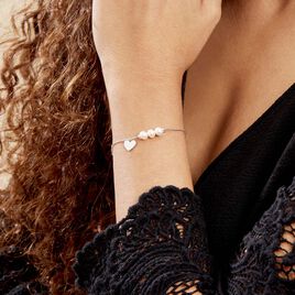 Bracelet Argent Rhodié Landelin Perles - Bracelets Coeur Femme | Histoire d’Or
