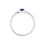 Bague Alyse Or Blanc Saphir Et Diamant - Bagues solitaires Femme | Histoire d&rsquo;Or