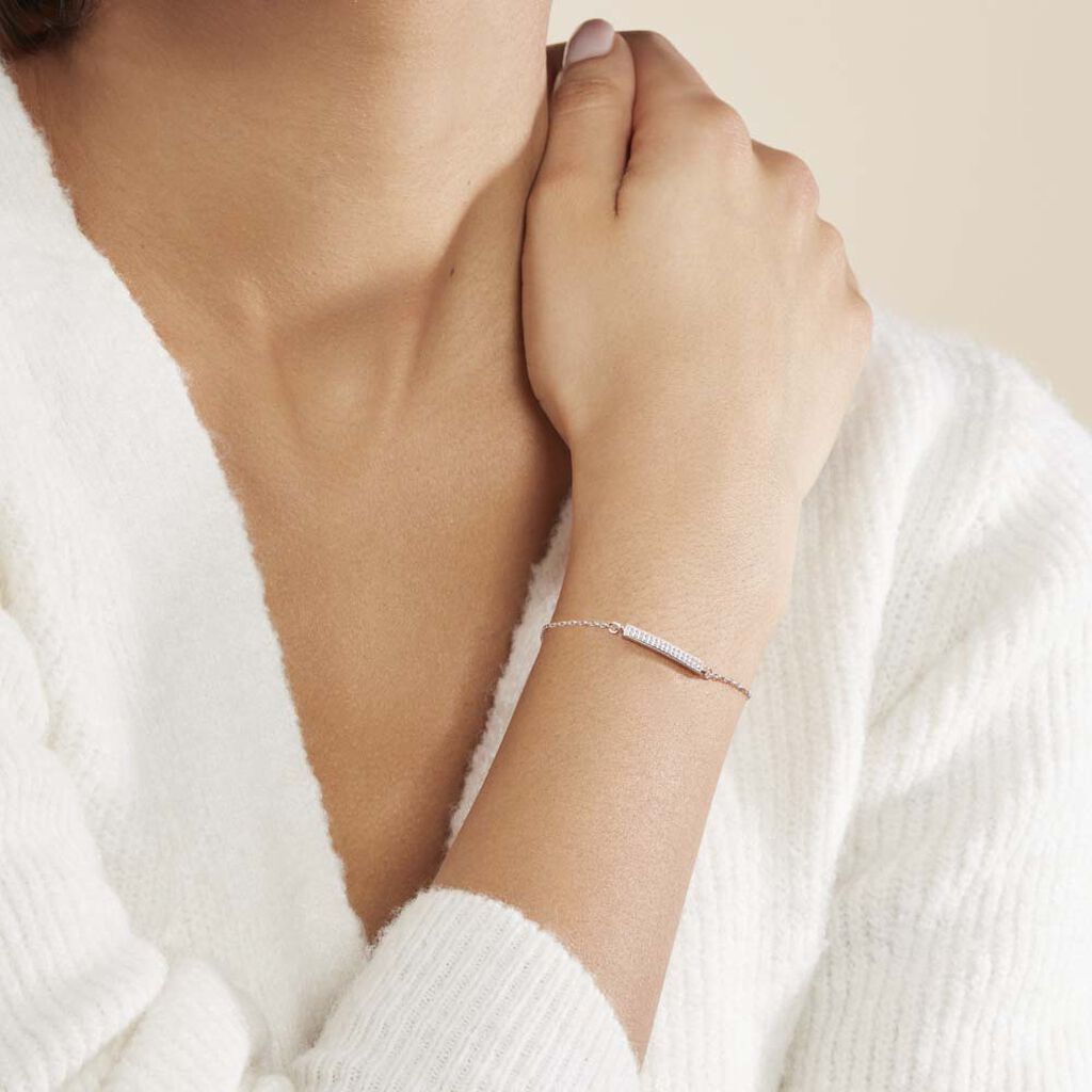 Bracelet Carlie Argent Blanc Oxyde De Zirconium - Bracelets Femme | Histoire d’Or