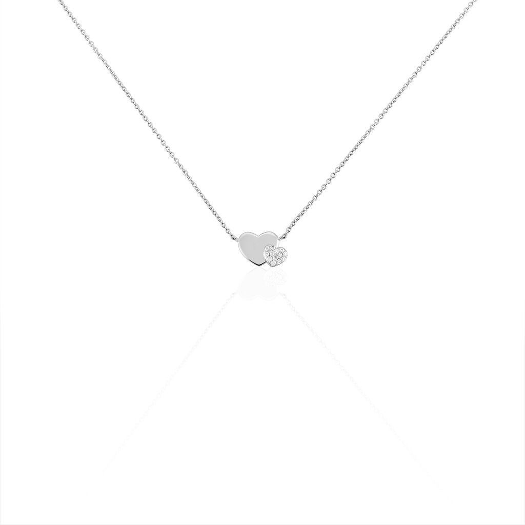 Collier Flamen Argent Blanc Oxyde De Zirconium - Colliers fantaisie Femme | Histoire d&rsquo;Or