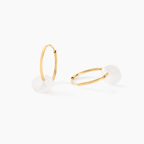 Creoles Or Jaune Vicenze Nacre - Boucles d'oreilles créoles Enfant | Histoire d’Or