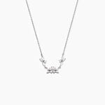 Collier Wanda Argent Blanc Oxyde De Zirconium - Colliers Plume Femme | Histoire d&rsquo;Or