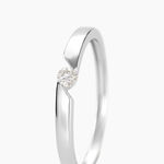 Bague Or Blanc Anilie Diamant - Bagues solitaires Femme | Histoire d&rsquo;Or