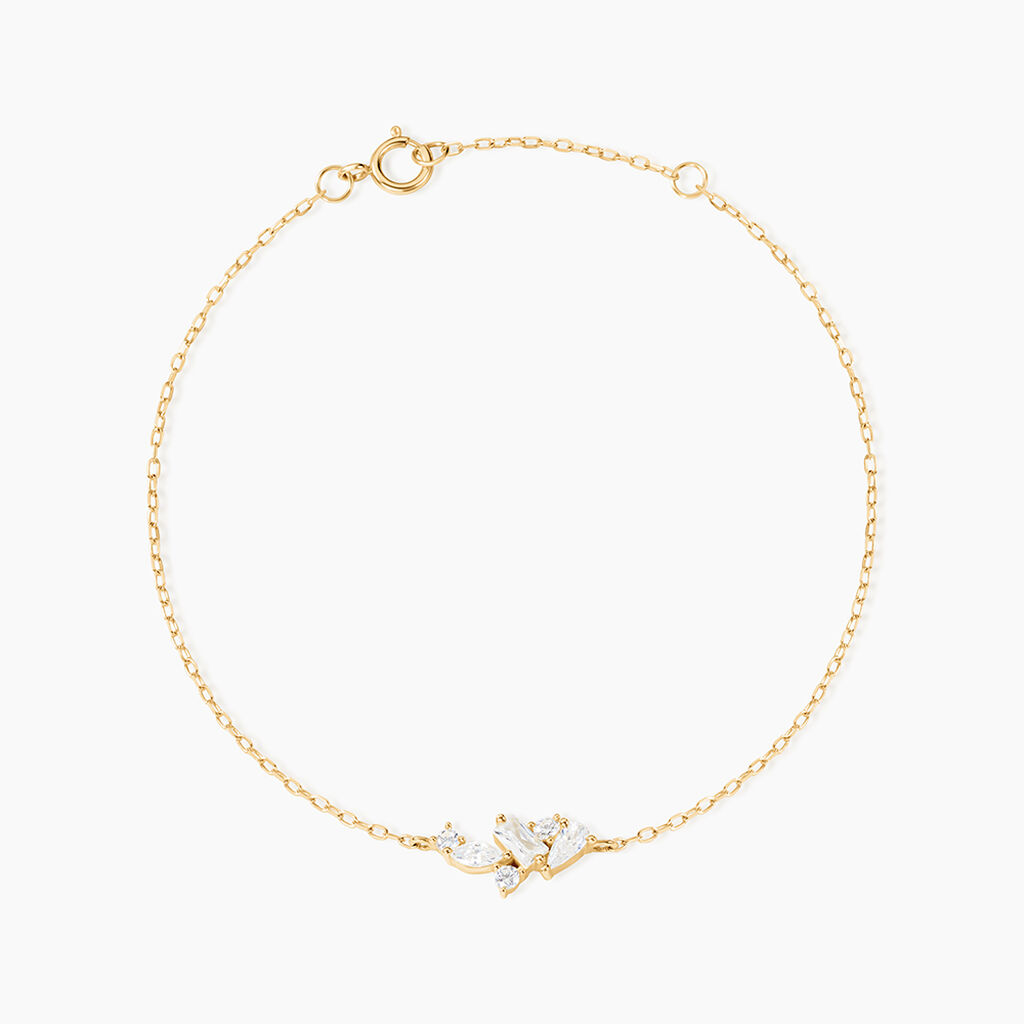 Bracelet Sparkle Or Jaune Oxyde De Zirconium - Bracelets Pierre Femme | Histoire d&rsquo;Or