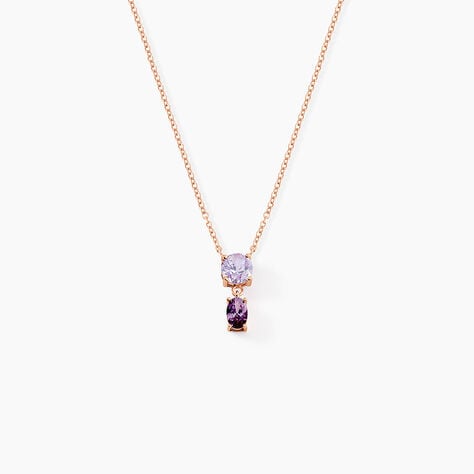 Collier Argent Rose Brenna Oxydes De Zirconium - Colliers fantaisie Femme | Histoire d’Or