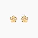 Boucles D'Oreilles Puces Alley Plaqu&eacute; Or Jaune Oxyde De Zirconium - Boucles d'oreilles fantaisie Femme | Histoire d&rsquo;Or