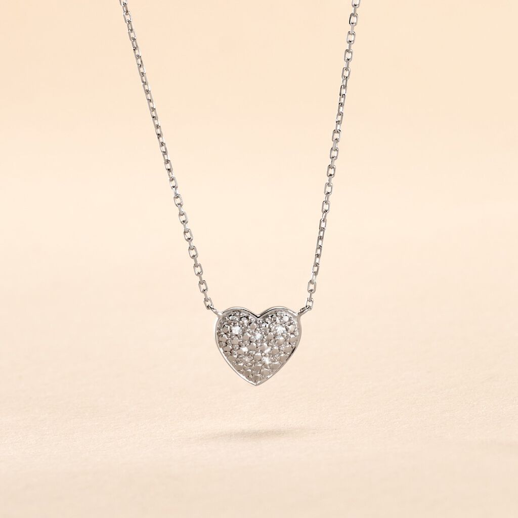 Collier Or Blanc Abe Diamants - Colliers Femme | Histoire d’Or
