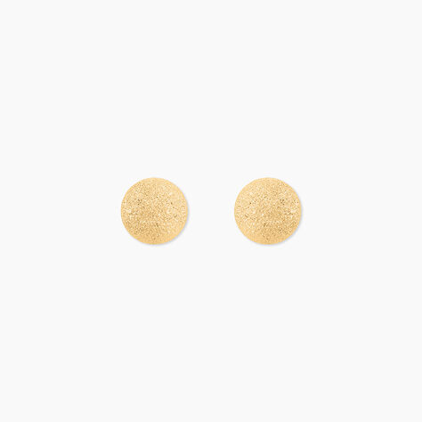Boucles D'oreilles Puces Fidelia Boule Sablee Or Jaune - Clous d'oreilles Femme | Histoire d’Or