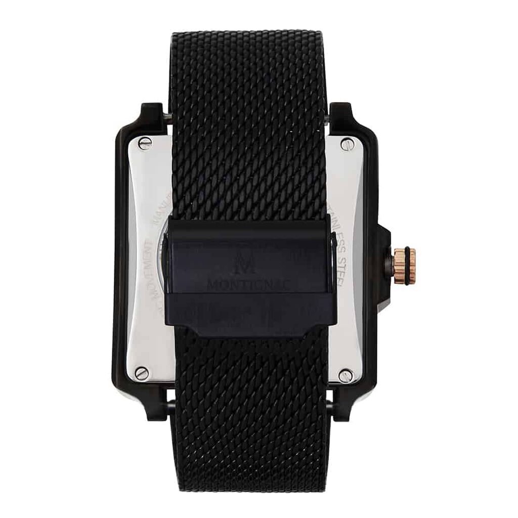 Montre Montignac Square Automatique Noir - Montres Homme | Histoire d’Or