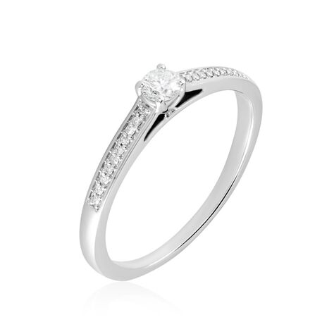 Bague Finella Platine Blanc Diamant - Bagues solitaires Femme | Histoire d’Or