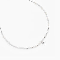Collier Perlissima Argent Blanc Oxyde Et Perle De Culture