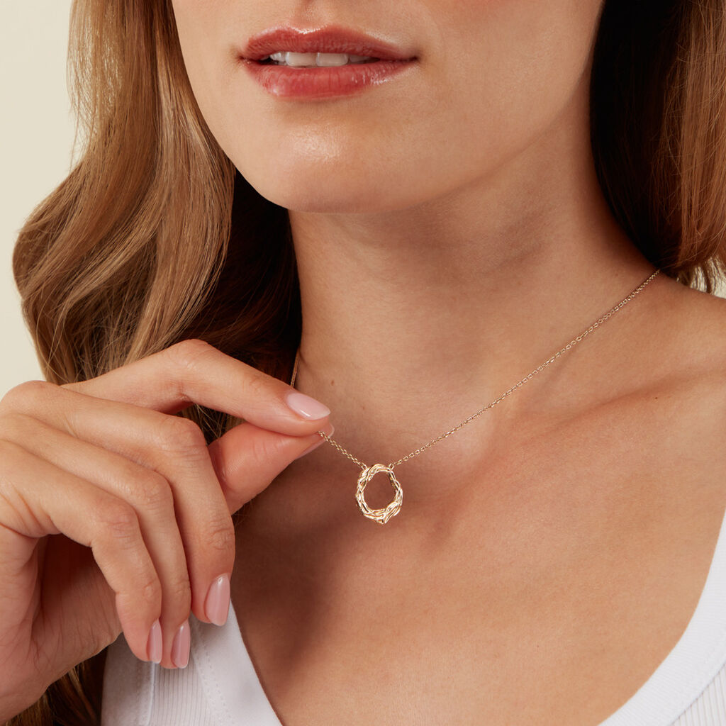 Collier Or&eacute;e Plaqu&eacute; Or Jaune - Colliers Femme | Histoire d&rsquo;Or