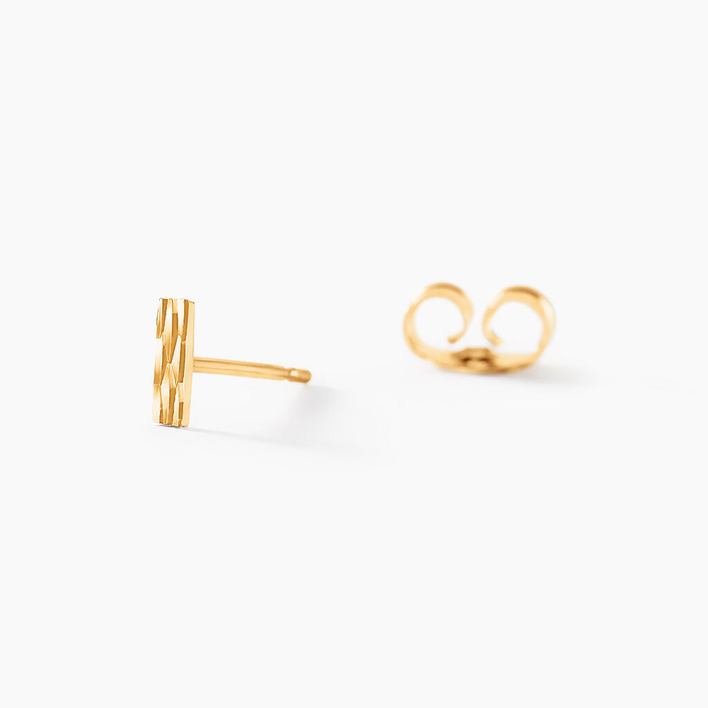 Boucles D'oreilles Puces Ash Or Jaune - Clous d'oreilles Femme | Histoire d’Or