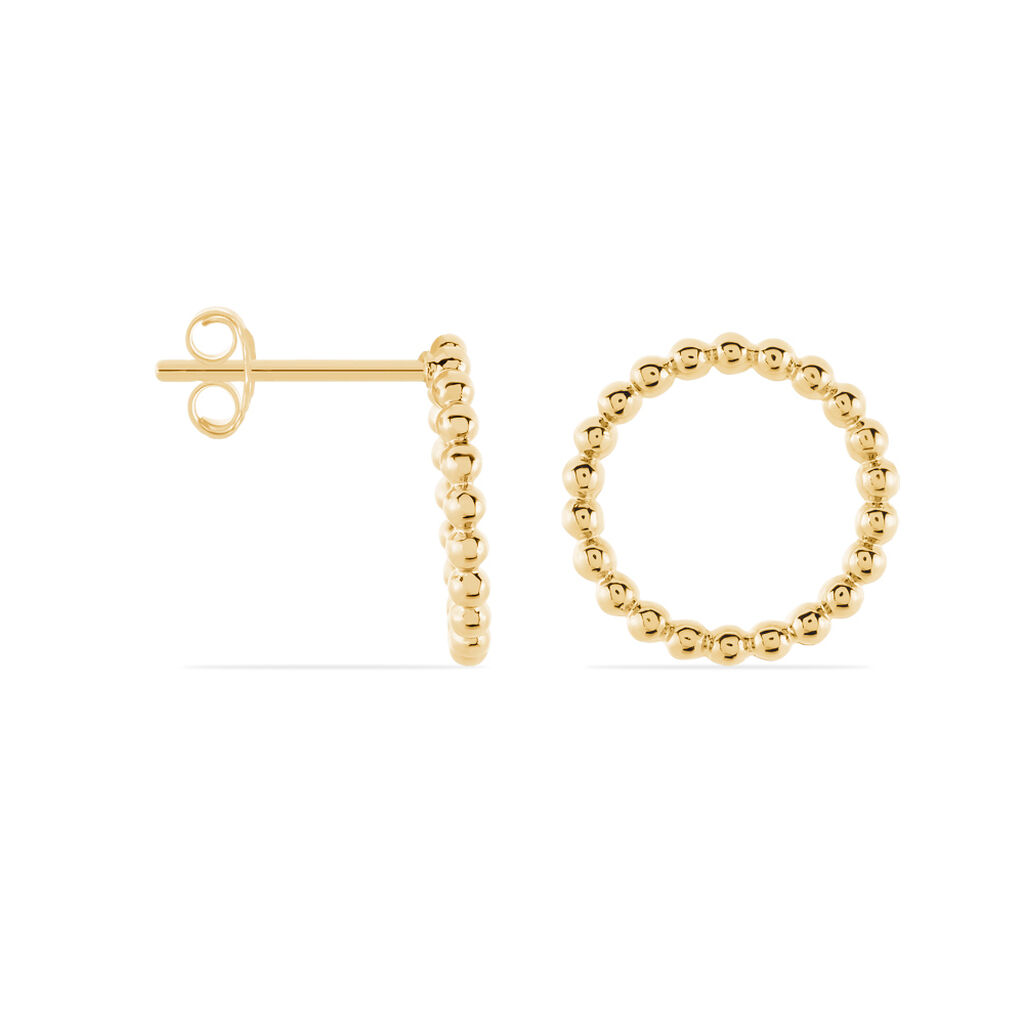 Boucles D'oreilles Puces Abigael Plaqué Or Jaune - Boucles d'oreilles fantaisie Femme | Histoire d’Or