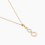Collier Camron Argent Dor&eacute; A L'Or 750/1000 Oxyde De Zirconium - Colliers Femme | Histoire d&rsquo;Or