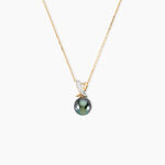 Pendentif Nilma Or Jaune Perle De Culture De Tahiti Et Diamant - Pendentifs Femme | Histoire d&rsquo;Or