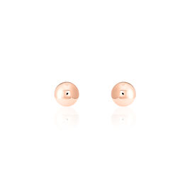Boucles D'oreilles Puces Fidelia Boule Or Rose - Clous d'oreilles Femme | Histoire d’Or