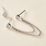 Boucles D'oreilles D&eacute;pareill&eacute;es June Argent Blanc Oxyde De Zirconium - Boucles d'oreilles fantaisie Femme | Histoire d&rsquo;Or