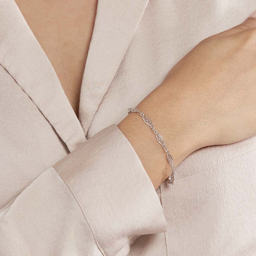 Bracelet Mahee Maille Filigrane Argent Blanc - Bracelets chaîne Femme | Histoire d’Or