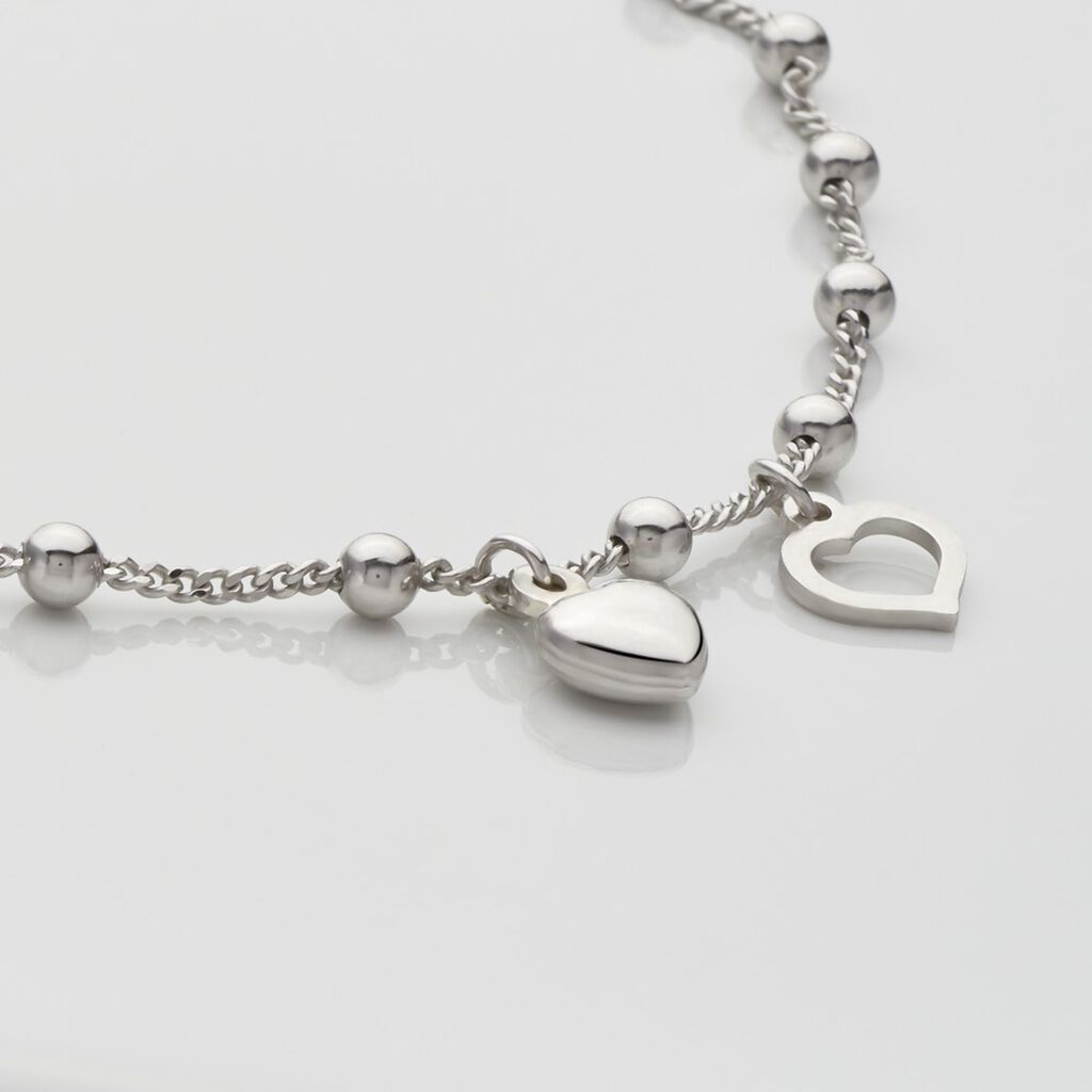 Chaîne De Cheville Minia Argent Blanc - Chaînes de cheville Femme | Histoire d’Or