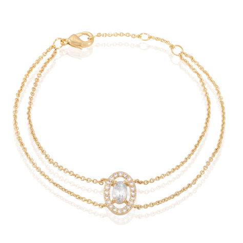 Bracelet Classical Plaqué Or Jaune Oxyde De Zirconium - Bracelets fantaisie Femme | Histoire d’Or