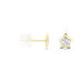 Boucles D'oreilles Puces Elais Etoile 0 Or Jaune Strass - Clous d'oreilles Femme | Histoire d’Or