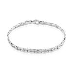 Bracelet Ivy Maille Haricot Or Blanc - Bracelets cha&icirc;ne Femme | Histoire d&rsquo;Or