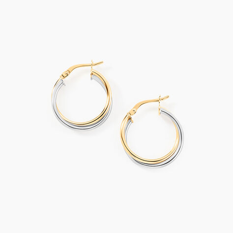 Créoles Tita Or Bicolore - Boucles d'oreilles créoles Femme | Histoire d’Or