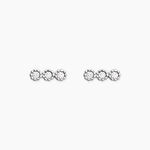 Boucles D'oreilles Puces Janys Argent Blanc Oxyde De Zirconium - Boucles d'oreilles fantaisie Femme | Histoire d&rsquo;Or