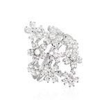 Bague Midnight Flower Argent Blanc Oxyde De Zirconium - Bagues avec pierre Femme | Histoire d&rsquo;Or