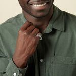 Bague Maximiliano Argent Blanc - Bagues Homme | Histoire d&rsquo;Or