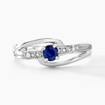 Bague Tanissia Or Blanc Saphir Et Diamant - Bagues solitaires Femme | Histoire d&rsquo;Or