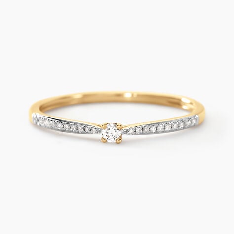 Bague Solitaire Hemera Or Jaune Diamant - Bagues solitaires Femme | Histoire d&rsquo;Or