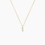 Collier Serenya Or Jaune Diamant Synth&eacute;tique - Colliers Femme | Histoire d&rsquo;Or