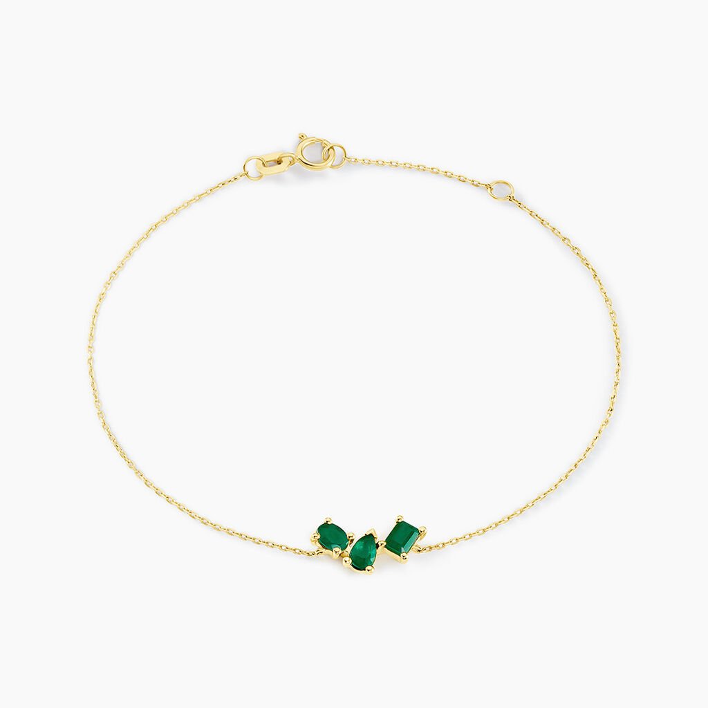 Bracelet Quincey Or Jaune Emeraude - Bracelets Femme | Histoire d&rsquo;Or