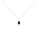 Collier Or Blanc Goutte Saphir