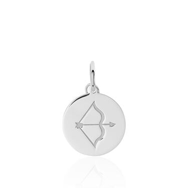 Pendentif Zodiaque Rond Argent Blanc Pendentif Zodiaque Rond Argent Blanc