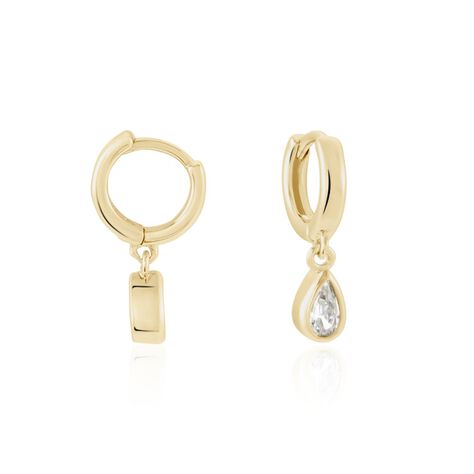 Créoles Plaqué Or Heikospinelle - Boucles d'oreilles créoles Femme | Histoire d’Or