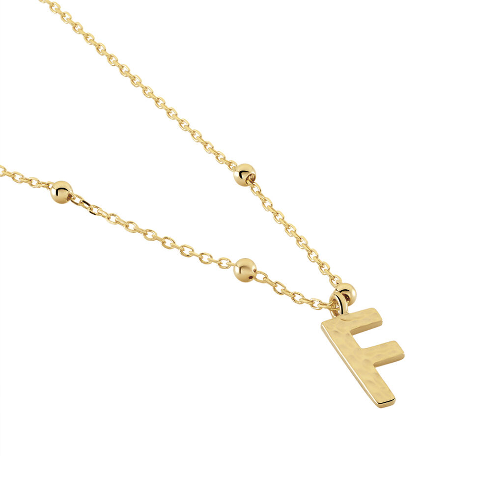 Collier Plaqué Or Jaune Lettra - Colliers fantaisie Femme | Histoire d’Or