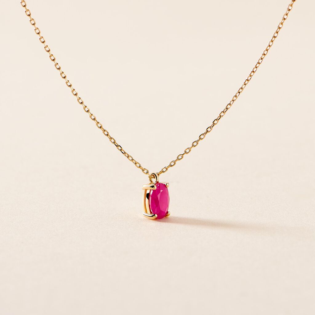 Collier Ovale Or Jaune Rubis - Colliers Femme | Histoire d’Or