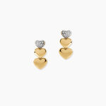 Boucles D'Oreilles Puces Minie Argent Dor&eacute; A L'Or 750/1000 Oxyde De Zirconium - Clous d'oreilles Femme | Histoire d&rsquo;Or